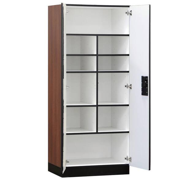 Salsbury Industries 32 in. W x 76 in. H x 18 in. D Standard Wood Designer Storage Cabinet Assembled in Mahogany