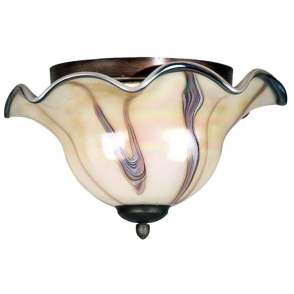 Kenroy Home Inverness 2-Light Tuscan Silver Flush Mount
