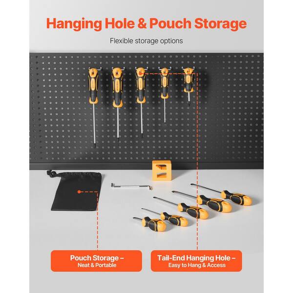 SKYSHALO Screwdriver Set, 12-Piece with Magnetic Tips, 5 Phillips