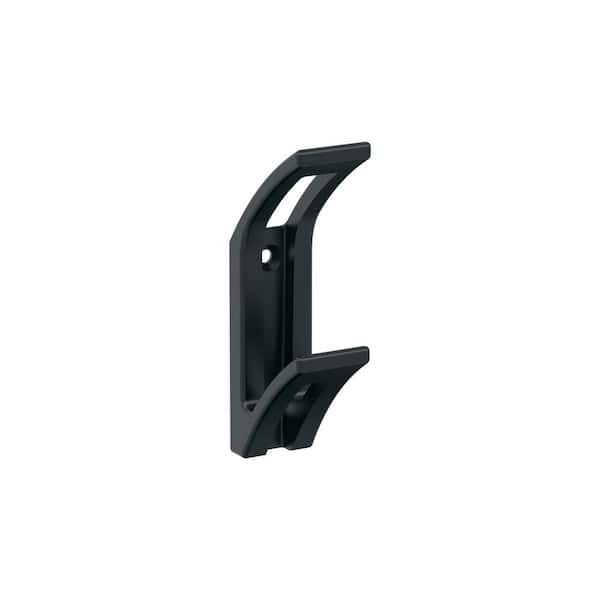 Amerock Avid 4-1/16 in. L Matte Black Double Prong Wall Hook H37010MB - The  Home Depot