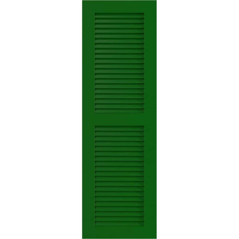 True Fit 18 in. x 44 in. PVC 2 Equal Louver Shutters, Pair in Viridian Green price history on PriceWatchPro