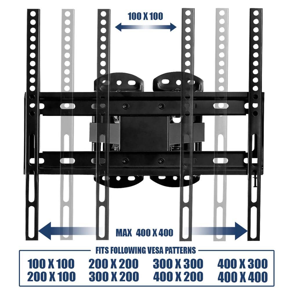 CornerFlex Full-Motion Dual Arm TV Wall Mount Bracket, 32"-55", 66 lbs Capacity