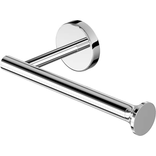 Stainless Steel Wall Mount Single Post Bathroom Paper Roll Tissue Holder Silver Chrome