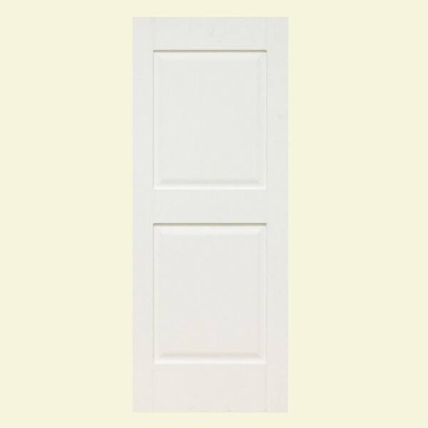 Home Fashion Technologies 14 in. x 47 in. Panel/Panel Primed Solid Wood Exterior Shutter