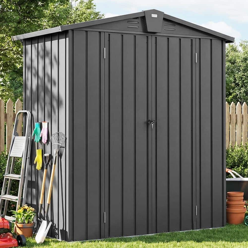 ToolCat 5.7 ft. W x 3 ft. D Metal Outdoor Storage Shed Garden Tool