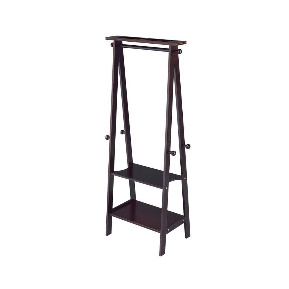 24 in. x 59 in. Espresso Garment Rack