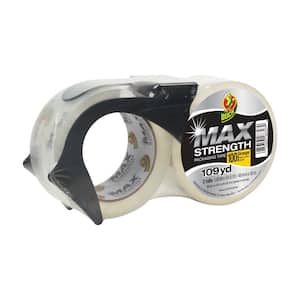 MAX Strength 1.88 in. x 54.6 yds. Packing Tape with Dispenser, Clear (2-Pack)
