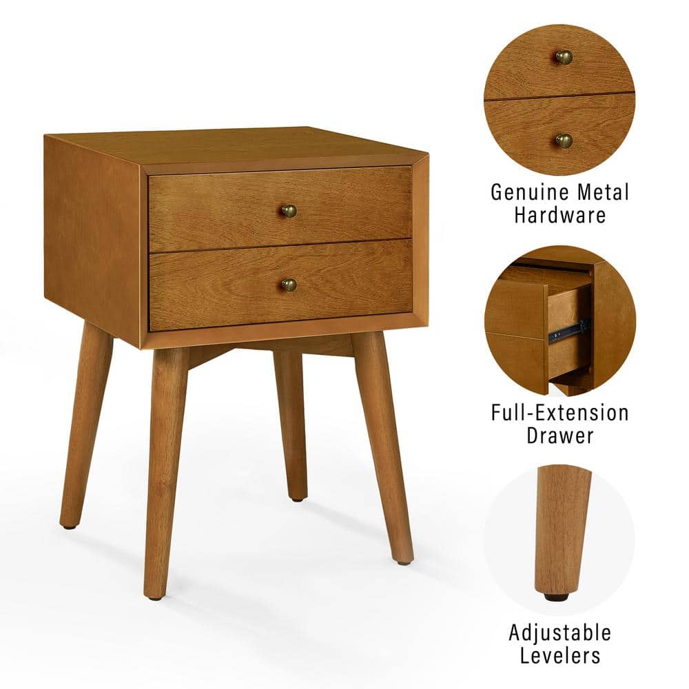 Acorn Mid-Century Modern 1-Drawer Nightstand