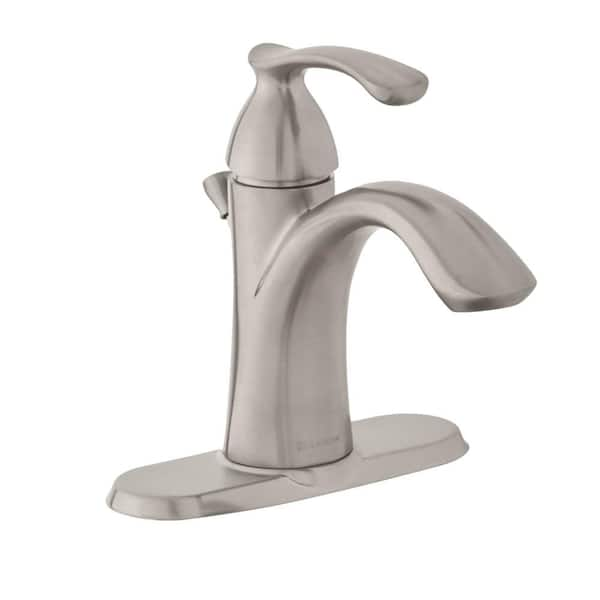 Glacier Bay Edgewood Single Handle Single Hole High Arc Bathroom Faucet In Brushed Nickel 0711