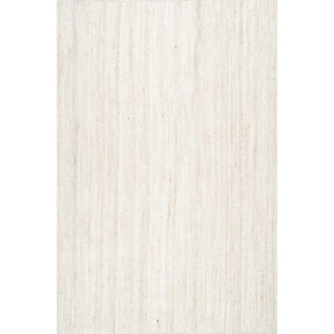 Rigo Chunky Loop Jute Off-White Doormat 3 ft. x 5 ft. Area Rug