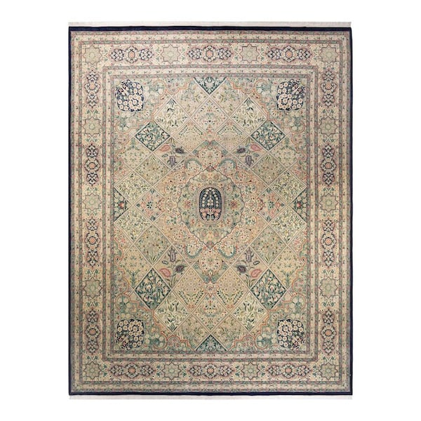 Solo Rugs Mogul One-of-a-Kind Traditional Black 9 ft. 1 in. x 11 ft. 10 in. Oriental Area Rug