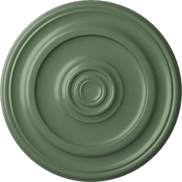 Ekena Millwork 1-3/4" x 23-5/8" x 23-5/8" Polyurethane Kepler Traditional Ceiling Moulding, Hand-Painted Athenian Green