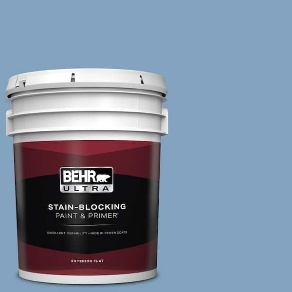 BEHR ULTRA 5 gal. #PPU14-07 Hawaiian Sky Flat Exterior Paint & Primer