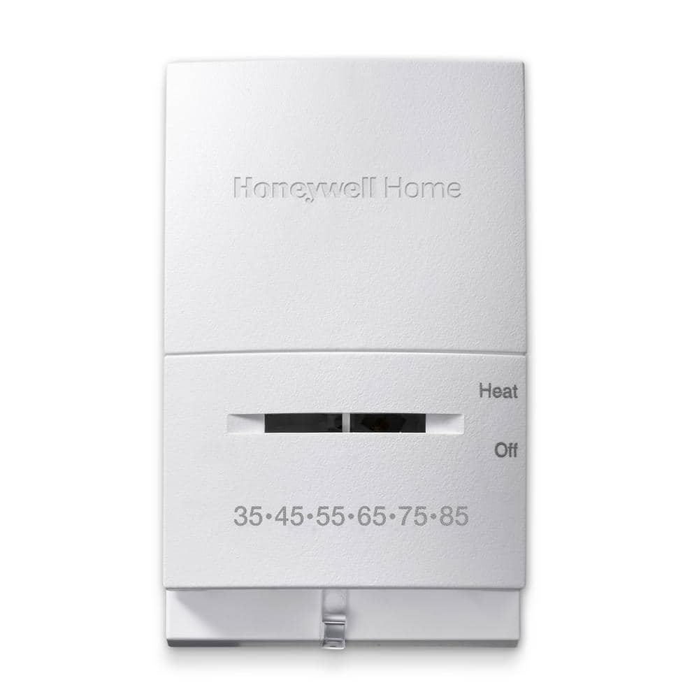 Honeywell White Rectangular Manual Thermostat for Heating