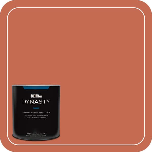 BEHR DYNASTY 1 qt. #T16-14 Raw Copper Satin Enamel Interior Stain-Blocking Paint and Primer