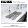 TopZero 18-Gauge Stainless Steel 32 in. Double Bowl Undermount Rimless  Kitchen Sink with low-divider TZ L375.64 - The Home Depot