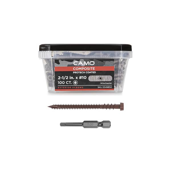 CAMO #10 2-1/2 in. Winchester Star Drive Trim-Head Composite Deck Screw (100-Count)