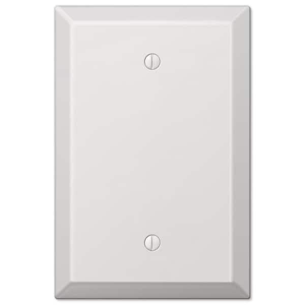 AMERELLE Oversized 1 Gang Blank Steel Wall Plate - White