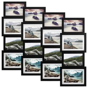 Malden 4 in. x 6 in. and 5 in. x 7 in., 4-Pack Black Collage Picture Frame Opening,