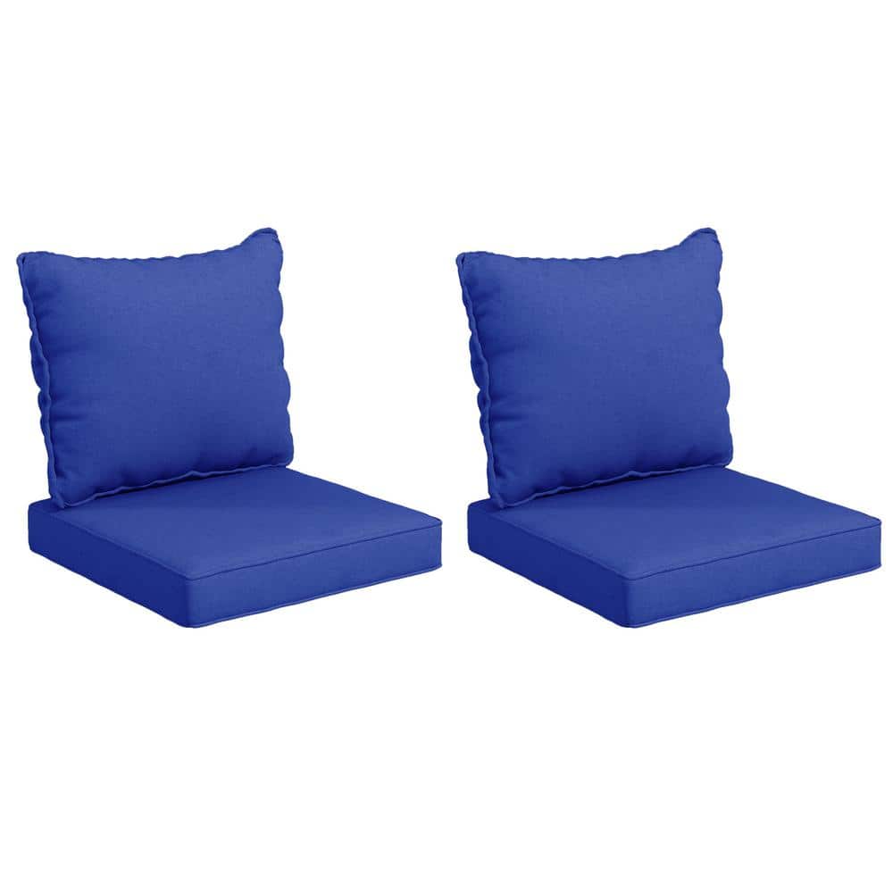 22.5 x 6.5 4-Piece Outdoor Chaise Lounge Replacement Cushion in Navy Blue
