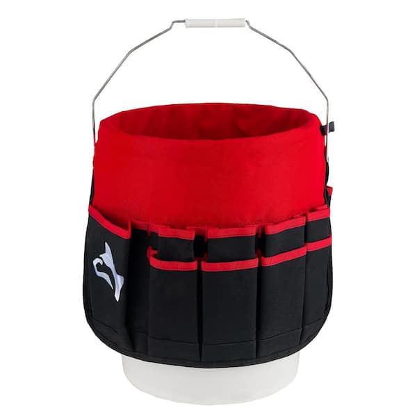 Husky 12 in. 30 Pocket Heavy Duty Bucket Jockey 5 Gallon In Husky 12 in. 30 Pocket Heavy Duty Bucket Jockey 5 Gallon In