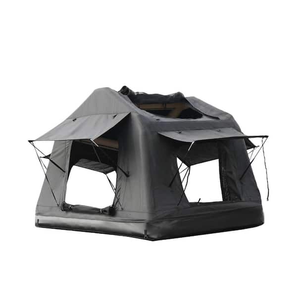 7.21 ft. x 4.49 ft. black Foldable People Amphibious Inflatable Car Roof Top Tent