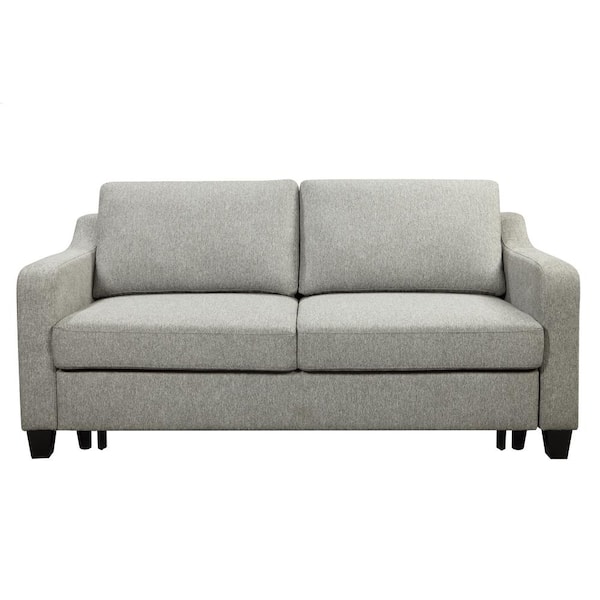 DEVON & CLAIRE Rae 70.7 in. W Gray Fabric Full Size Sleeper Sofa Bed