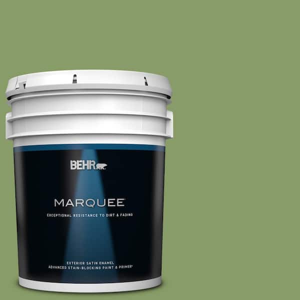 BEHR MARQUEE 5 gal. #M370-5 Agave Plant Satin Enamel Exterior Paint & Primer