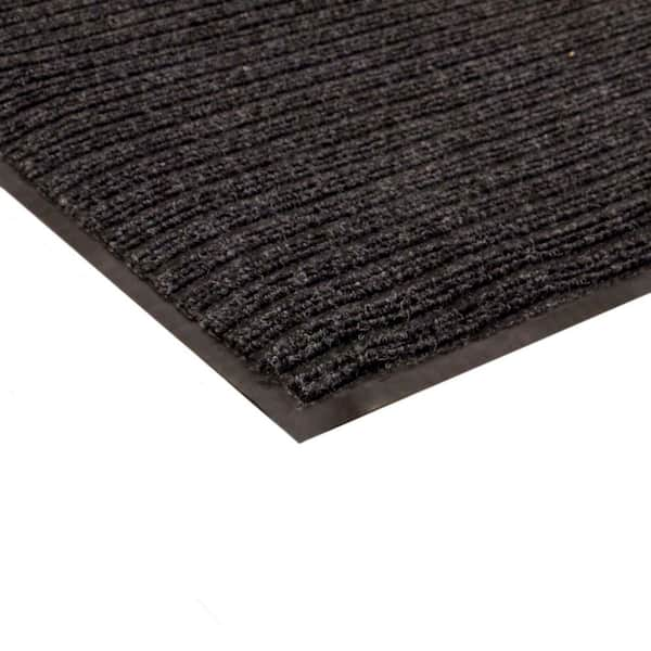 TrafficMaster Tri-Rib Charcoal 3 ft. x 4 ft. Vinyl Door Mat