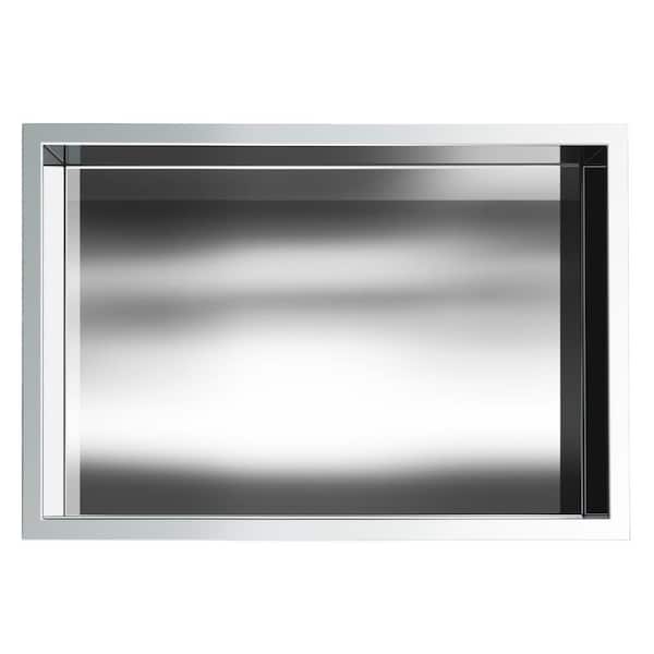 JAG PLUMBING PRODUCTS Showroom Series 12 in. x 18 in. Stainless Steel Shower Niche in Polished Chrome