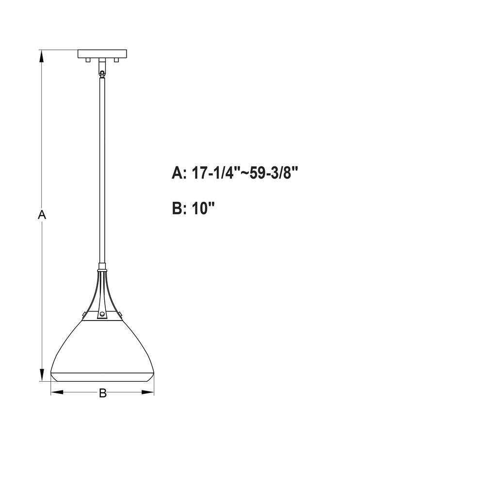 Glossy White Aluminum 10-inch Indoor/Outdoor Pendant Light