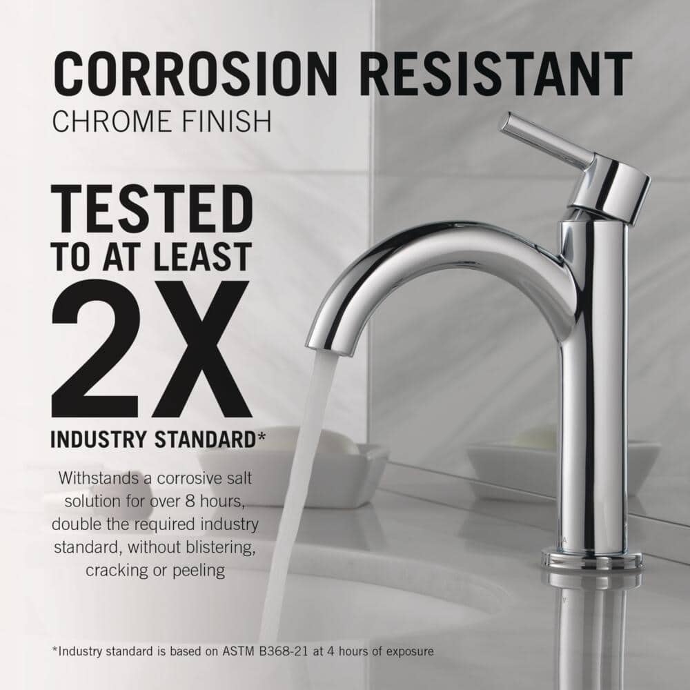 Delta Nicoli Chrome 8'' Single Handle Modern Bathroom Faucet