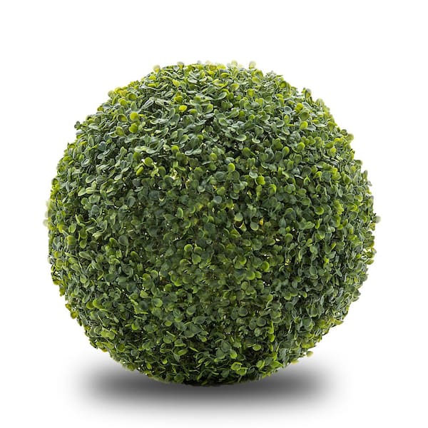 Vigoro 13 in. Green Artificial Topiary Ball