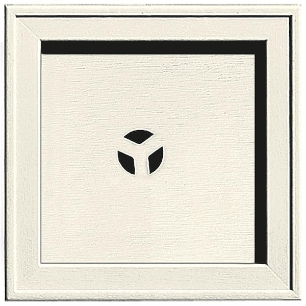 Builders Edge 7.75 in. x 7.75 in. #034 Parchment Recessed Square Universal Mounting Block