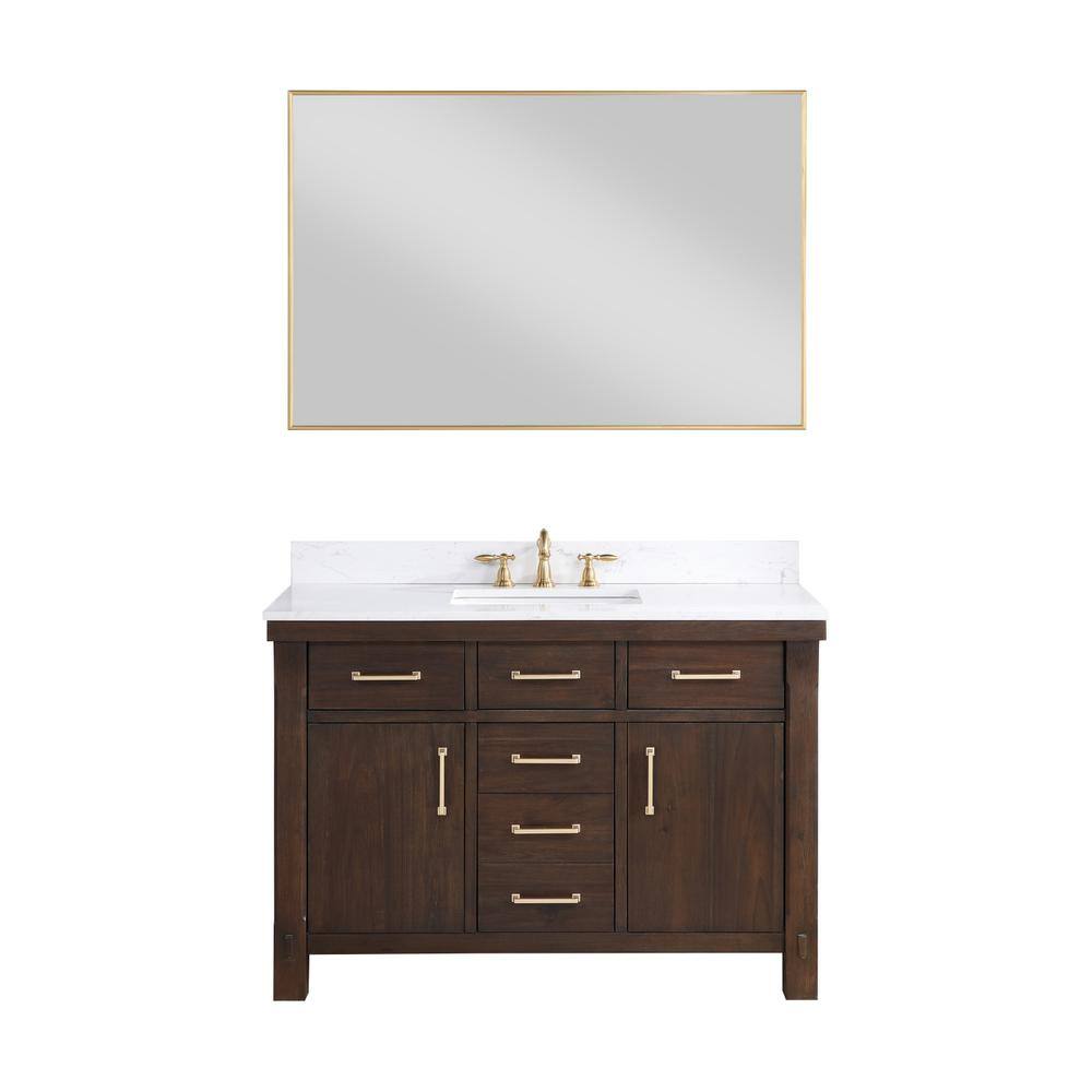 ROSWELL Viella 48 in. W x 22 in. D x 34 in. H Single Sink Bath Vanity ...