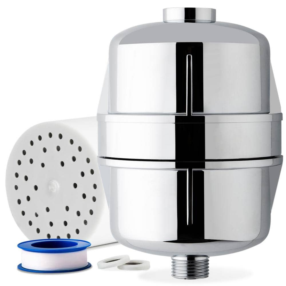 15-Stage High Output Shower Water Filter with Vitamin C 