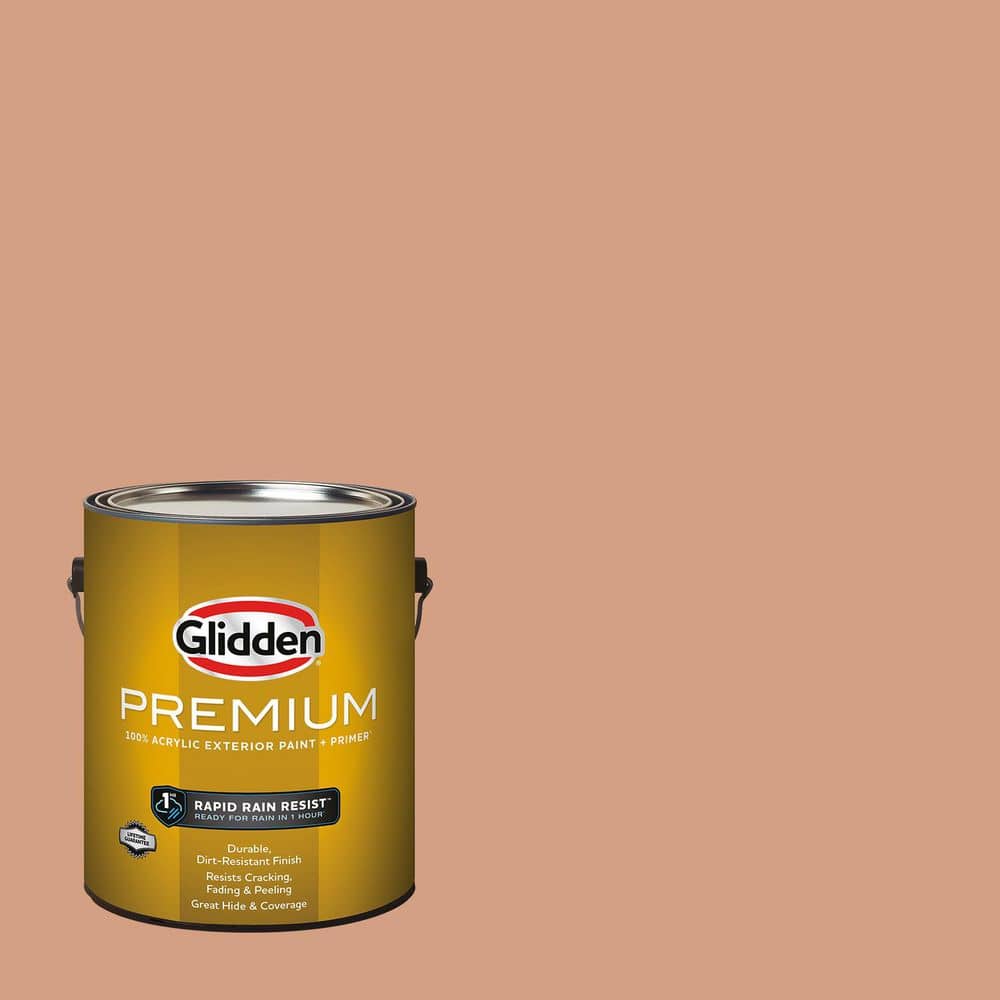 Glidden Premium 1 gal. PPG1069-4 Orange Maple Semi-Gloss Exterior