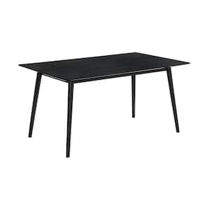 Westmont 59 in. Rectangular Black Wood 4-Seat Dining Table