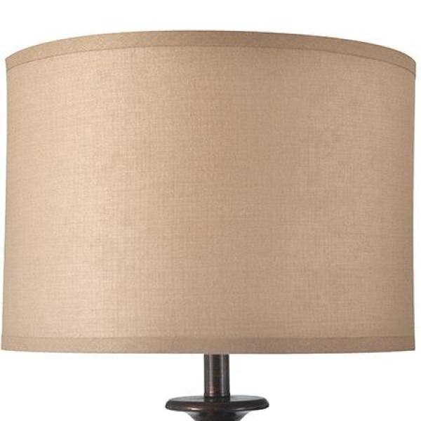 Bronze Charlton 61" Traditional Floor Lamp with Silk Shade