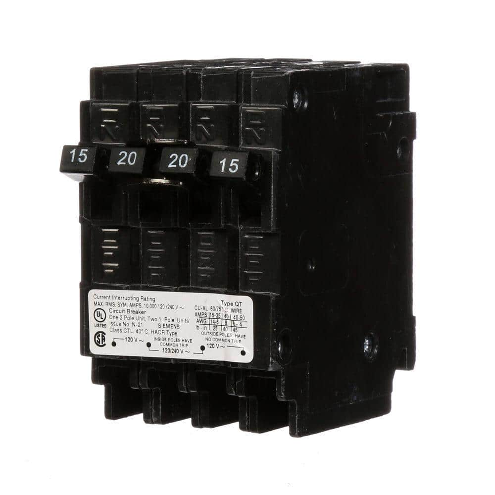 UPC 783643194953 product image for Triplex Two Outer 15 Amp Single-Pole and One Inner 20 Amp Double-Pole-Circuit Br | upcitemdb.com