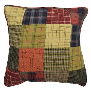 Woodland Square Red Polyester 15 in. x 15 in. Square Decorative Throw Pillow
