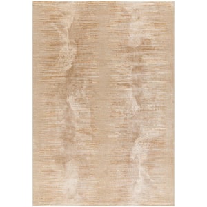 Perception Light Brown Abstract 5 ft. x 7 ft. Indoor Area Rug