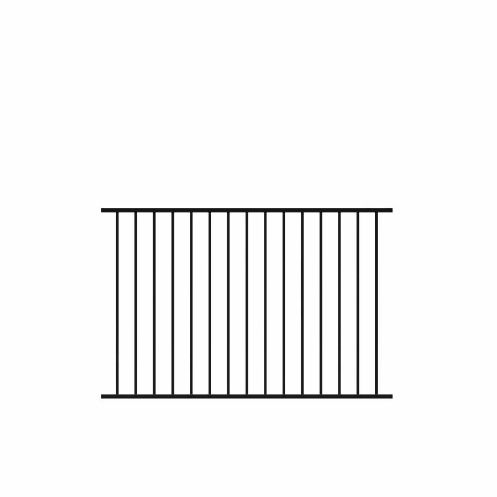 Beechmont Standard-Duty 4 ft. H x 6 ft. W Black Aluminum Pre-Assembled Fence Panel price history on PriceWatchPro