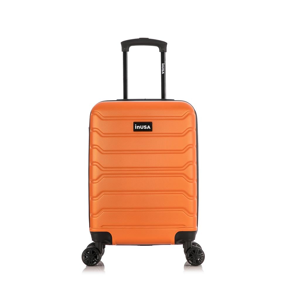 InUSA Trend 20 in. Orange Lightweight Hardside Spinner Carry On