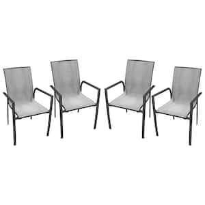 Amazonia Pachira Modern 4-Piece Outdoor Dining Chair Set : Aluminum ...