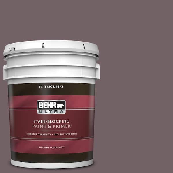 BEHR ULTRA 5 gal. #N110-6 Dignified Purple Flat Exterior Paint & Primer