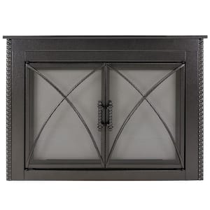 Albus Medium Glass Fireplace Doors