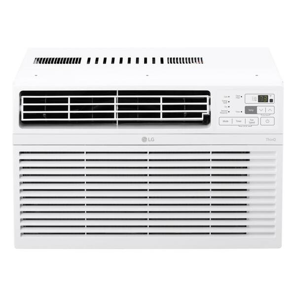 LG 10,000 BTU 115-Volt Window Air Conditioner Cools 450 Sq. Ft. with Remote in White