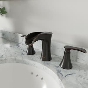 Jaida 8 in. Widespread 2-Handle Bathroom Faucet in Tuscan Bronze