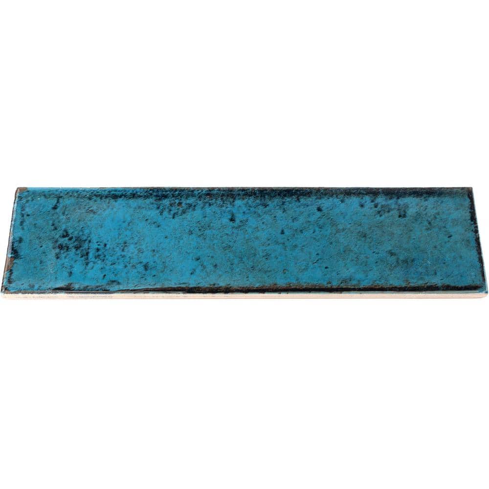 Moze Blue 3" x 12" Polished Ceramic Subway Wall Tile